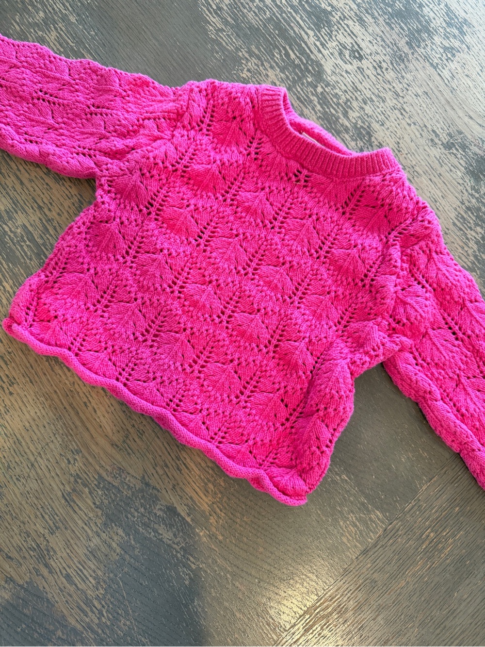 ZARA Knit Sweater | 18–24 Months | Like New | Bright Pink